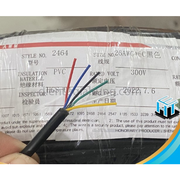 Dây tín hiệu 6 lõi 26AWG  chuẩn UL2464