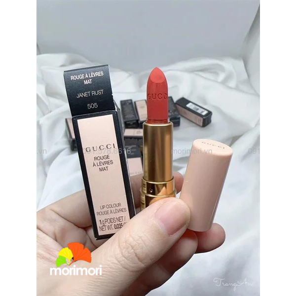 Son Gucci 25 Goldie Red - Đỏ Tươi  Mini 1g