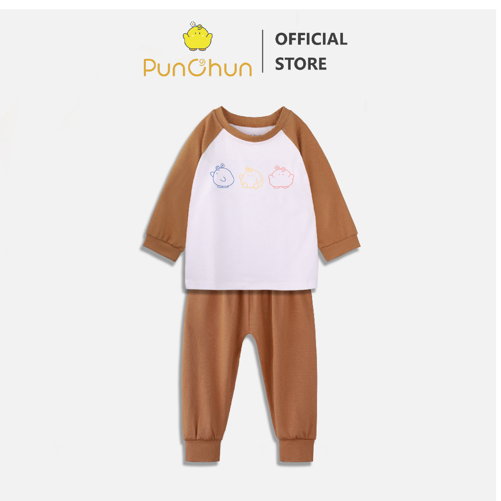 Bộ dài raglan Punchun Buddies cho bé