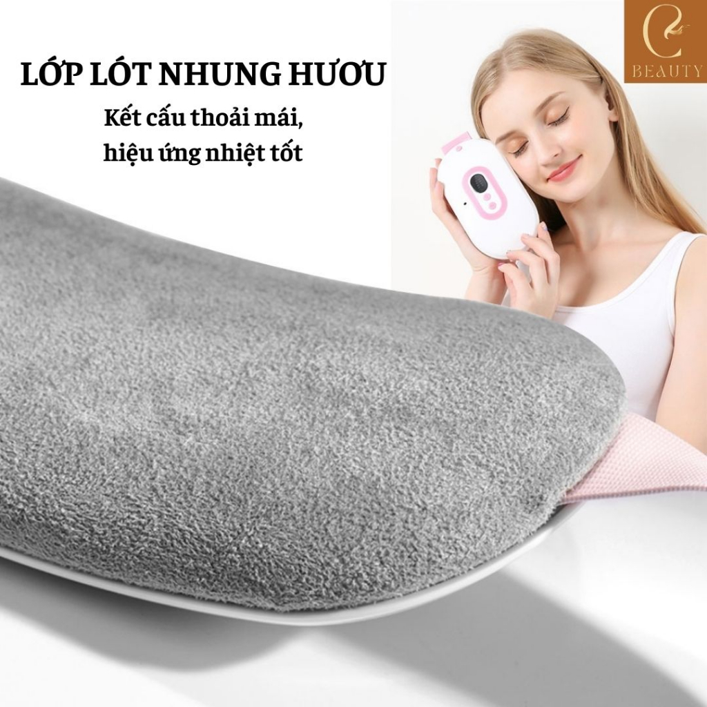 Máy massage bụng kinh NGB-001, Máy mát xa, Đai massage bụng kinh giảm đau bụng kinh nguyệt có 3 chế độ sử dụng dễ dàng