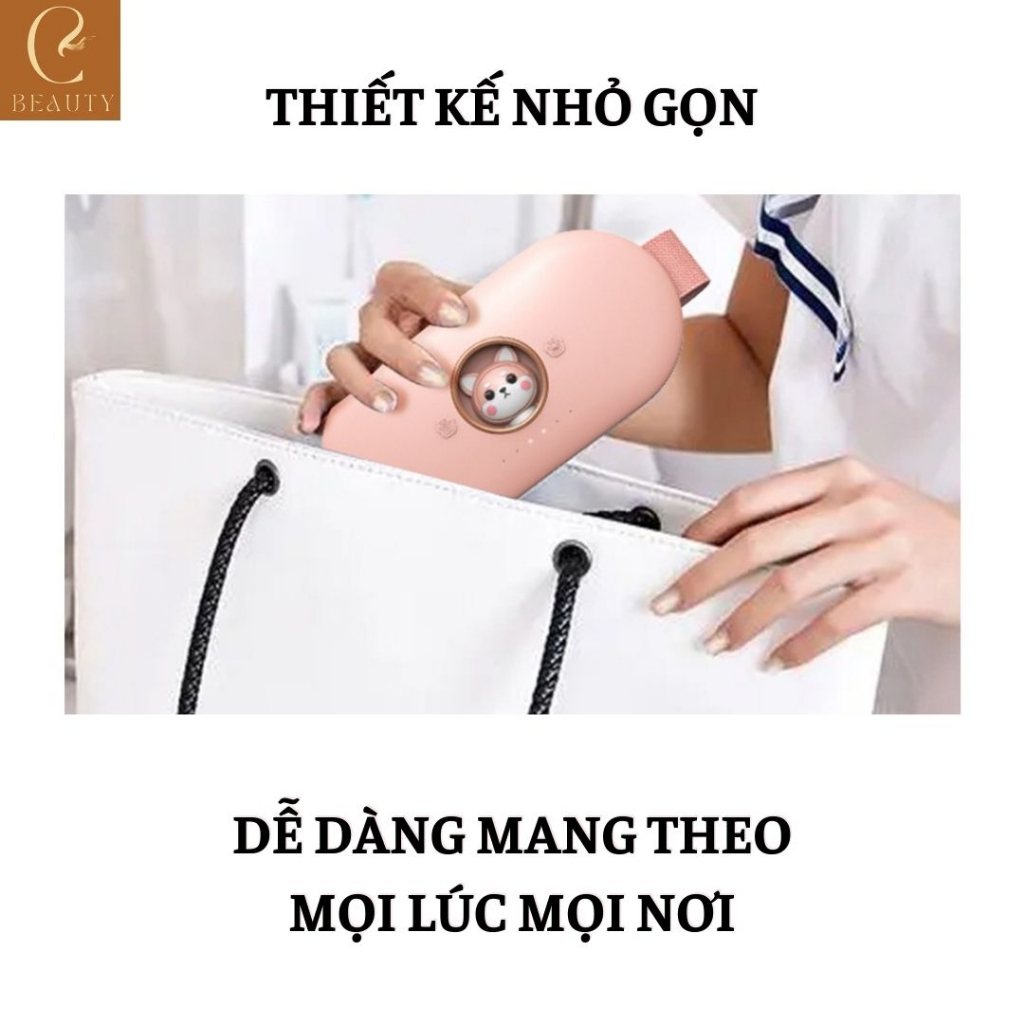 Đai massage bụng, đai chườm nóng bụng kinh cao cấp, máy massage cầm tay 6 chế độ cải thiện tình trạng đau bụng kinh