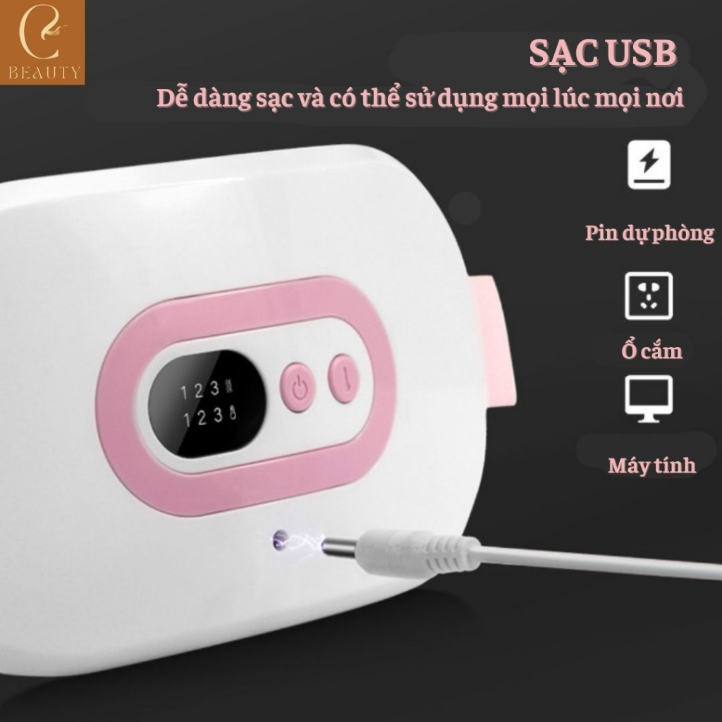 Máy massage bụng kinh NGB-001, Máy mát xa, Đai massage bụng kinh giảm đau bụng kinh nguyệt có 3 chế độ sử dụng dễ dàng