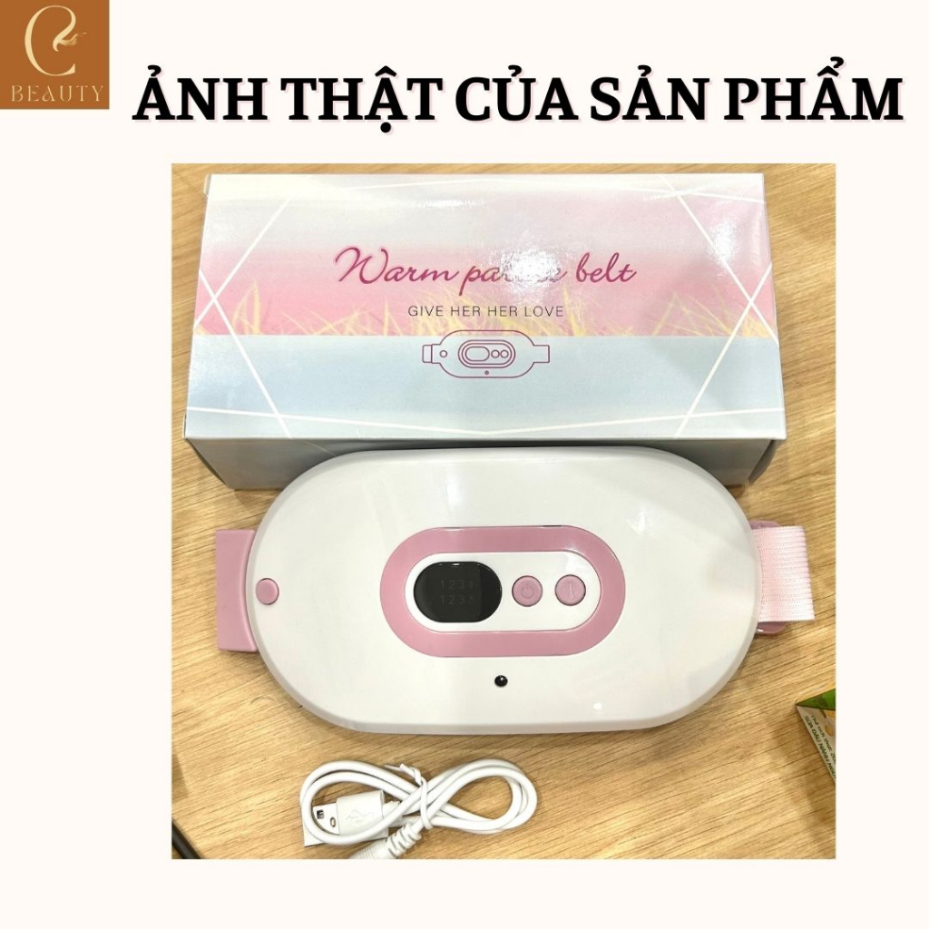 Máy massage bụng kinh NGB-001, Máy mát xa, Đai massage bụng kinh giảm đau bụng kinh nguyệt có 3 chế độ sử dụng dễ dàng