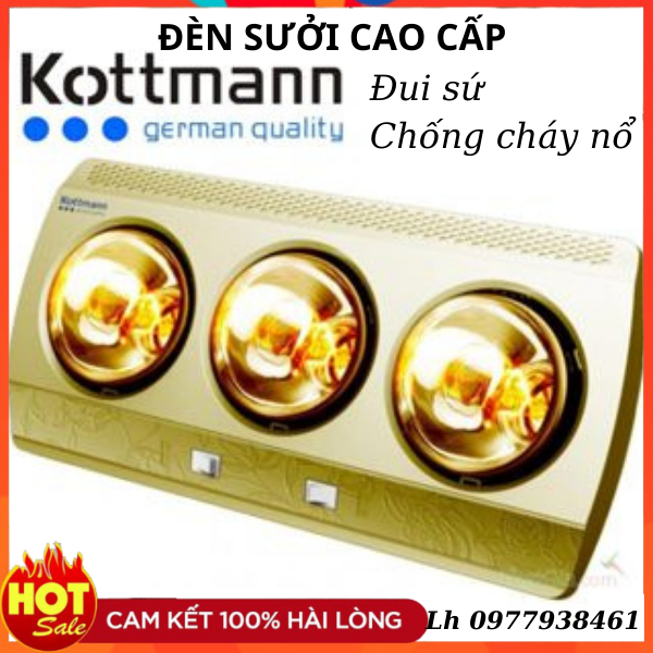 Đèn sưởi nhà tắm cao cấp,Đèn sưởi chính hãng 2 bóng,3 bóng sưởi ấm nhanh,chống lóa mắt,đui sứ chống cháy nổ-BH 1 năm