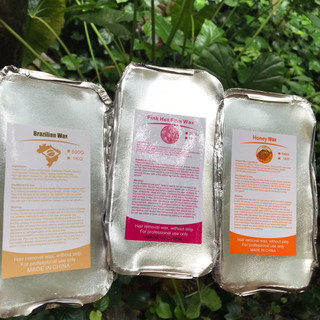 SÁP WAX LÔNG NÓNG CAO CẤP GÓI 500G - SÁP CỤ GÓI GIẤY BẠC HƯƠNG THƠM DỊU NHẸ TỰ NHIÊN CÓ TẶNG SÁP STICKER SIÊU CUTE