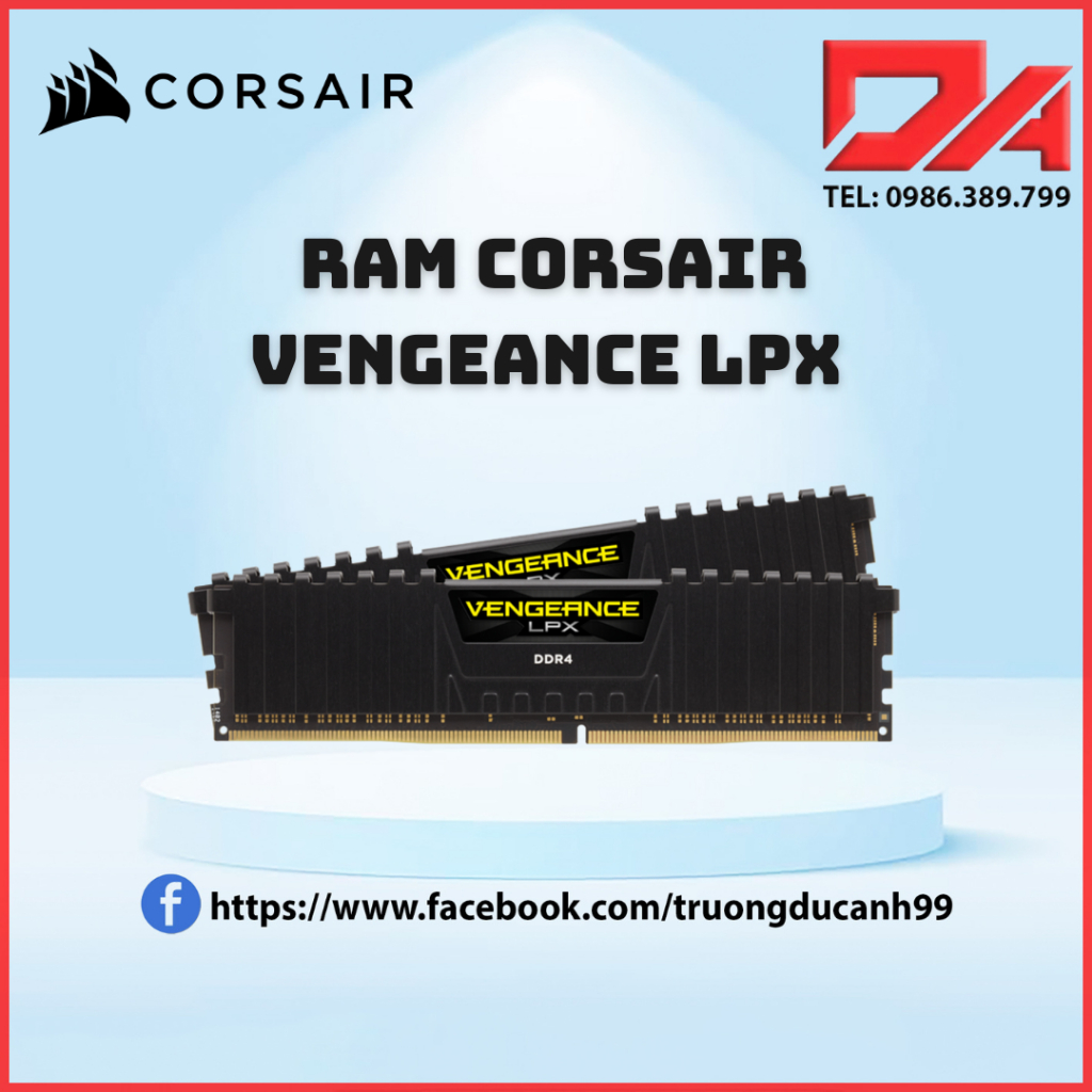 RAM CORSAIR VENGEANCE LPX 16GB 32GB 64GB BUSS 3200 3600