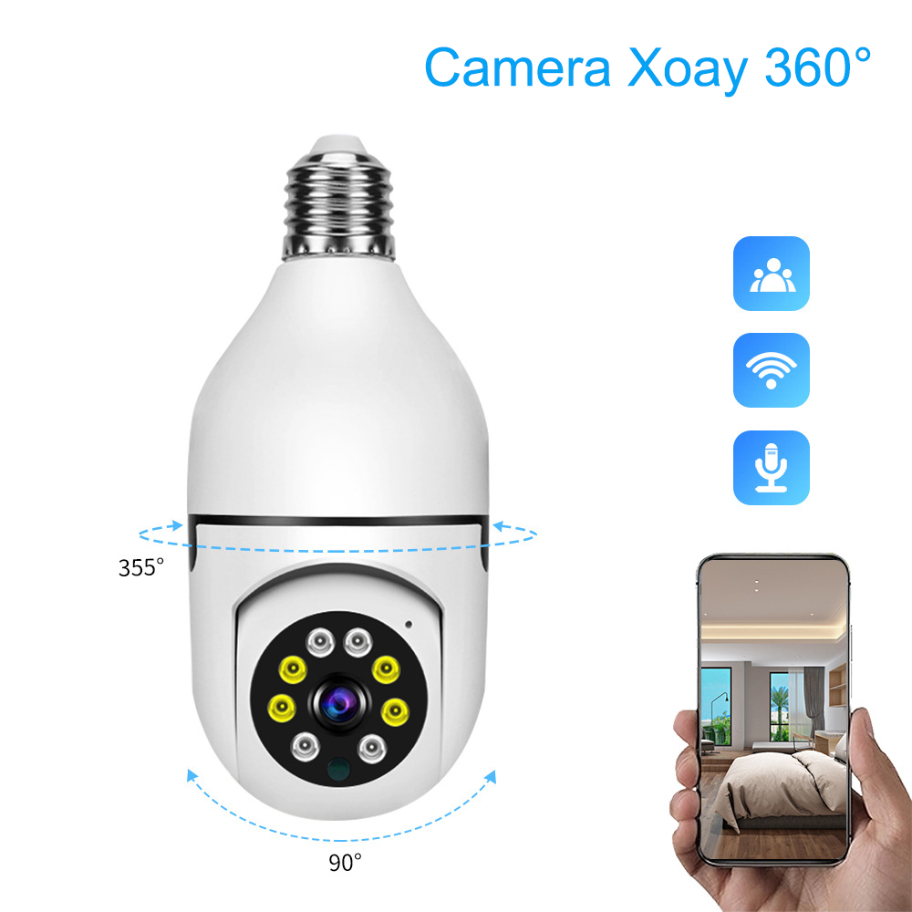 Camera Yoosee Wifi Yoosee 8 LED Đuôi Bóng Đèn Xoay 360 Độ 5.0Mps - 1080P Có Bảo Hành 2023