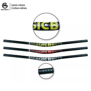 Ghi đông xe đạp thẳng MTB Magicbros dải logo mờ