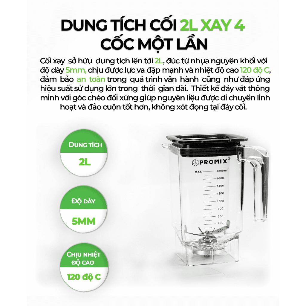 Máy xay sinh tố công nghiệp Promix-PM 911B công suất cao , giá rẻ  - Hàng chính hãng bảo hành 3 năm