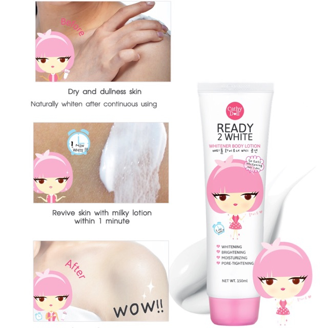 Sữa dưỡng thể trắng da Cathy Doll Ready 2 White Whitener Body Lotion 150ml