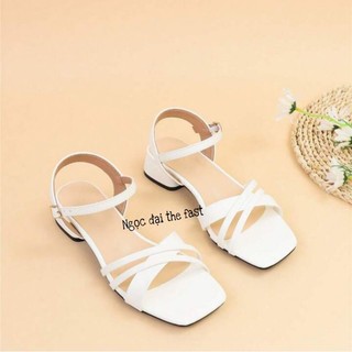 Giày xăng đan quai ngang cao 3cm công sở ND272