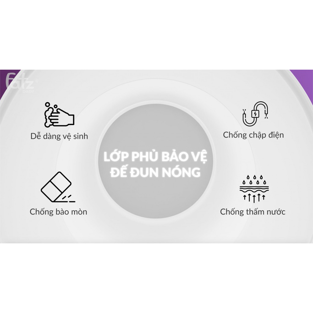 Máy hâm sữa và tiệt trùng Fatzbaby Mono 6 FB3001TN