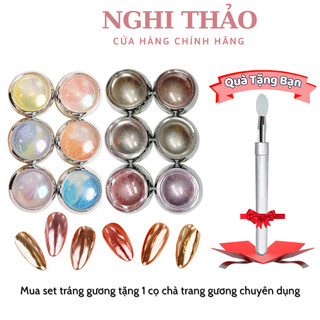 Bột tráng gương trang trí móng set 6 màu