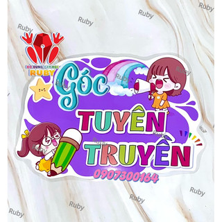 Bảng tên góc A4 - Mẫu thêm - Đồ dùng dạy học Ruby