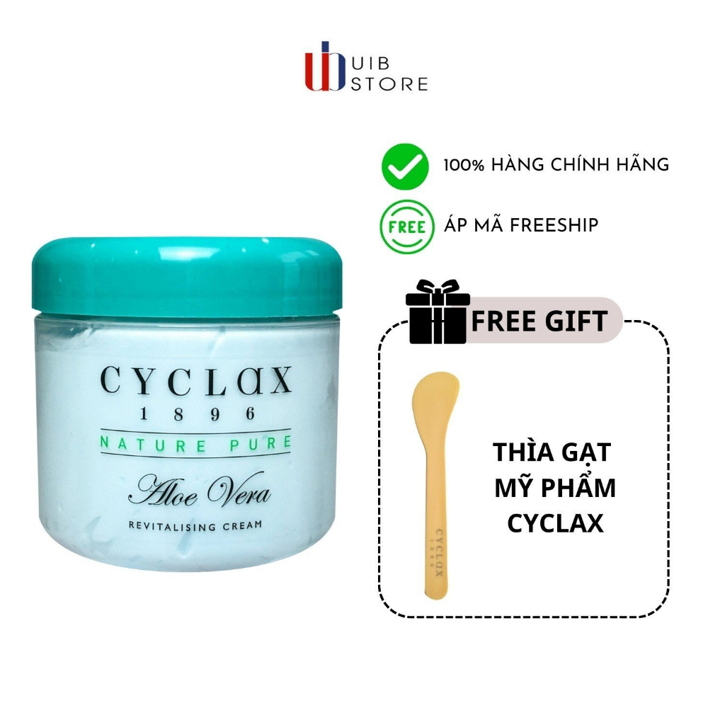 Kem dưỡng ẩm phục hồi da chiết xuất lô hội - Aloe vera revitalising cream CYCLAX 300ml (date T12/2024)