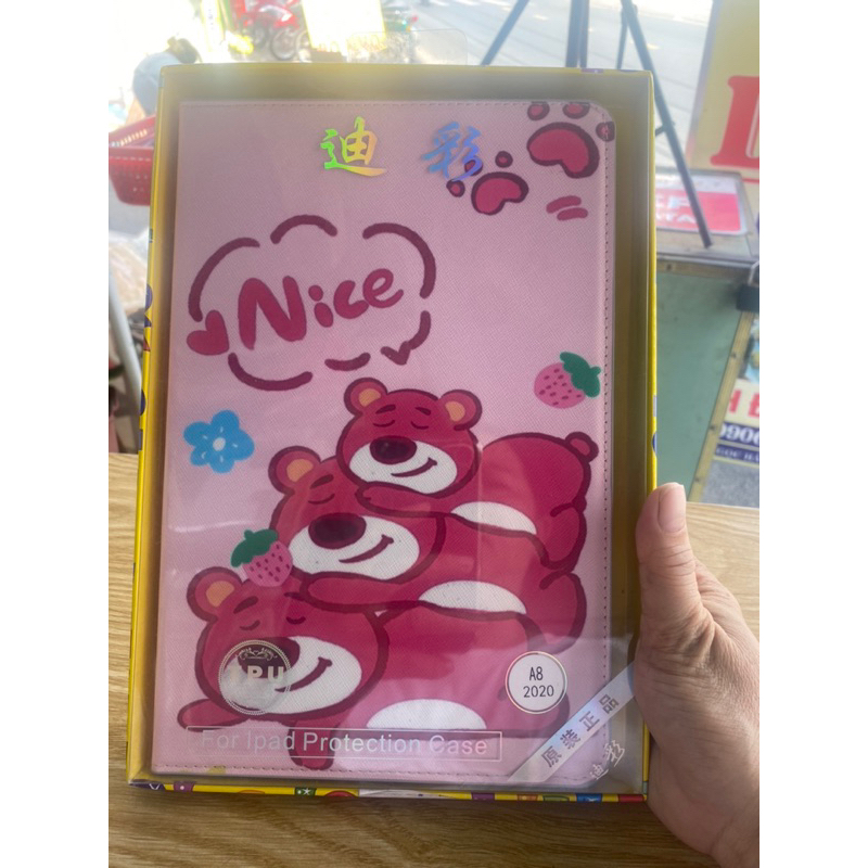 Bao da Samsung Tab A8 2022 X200 10.5inch / A8 2019 T295 8inch gấu dâu .