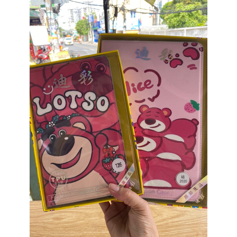 Bao da Samsung Tab A8 2022 X200 10.5inch / A8 2019 T295 8inch gấu dâu .