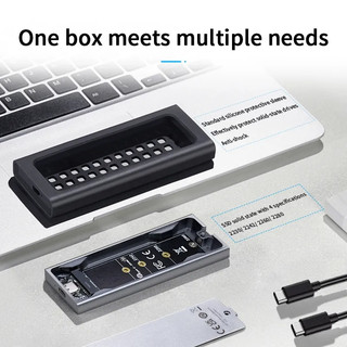 Hộp đựng ổ cứng SSD Box Lexar E6 LPAE06N-RNBNG ( SSD M.2 PCIe NVMe Gen3x4 / Gen4x4 Type-C )