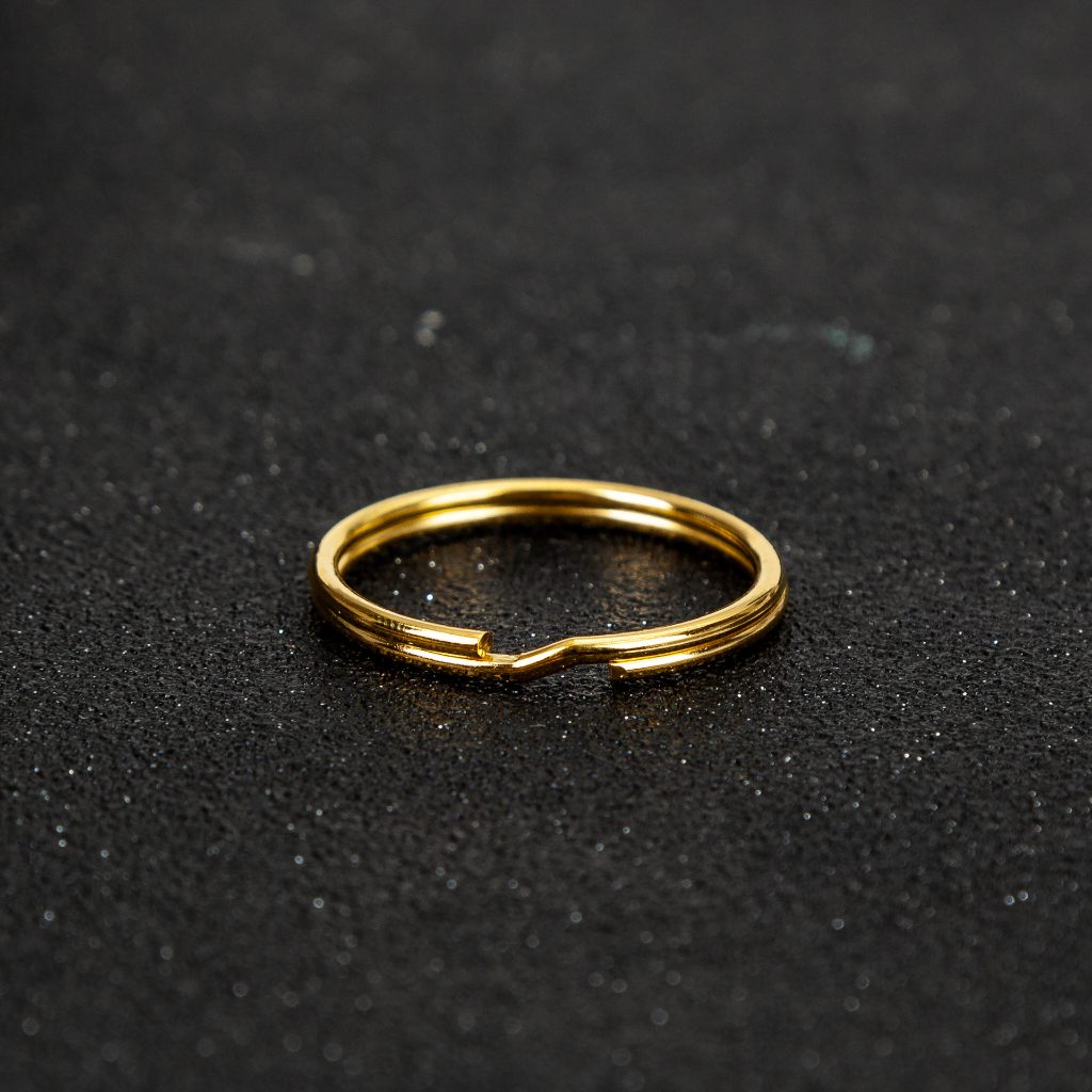 20 Khoen tròn móc khóa cạnh tròn vàng 2.5cm*0.15cm dùng mix đồ handmade phụ kiện