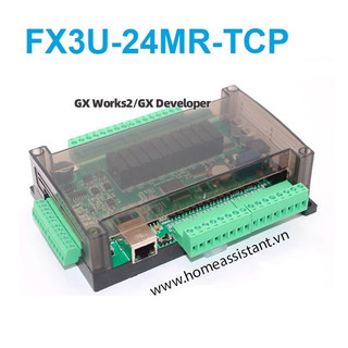 Bo mạch plc ethernet modbus tcp/ip rs485 mitsubishi fx3u-24mr-tcp
