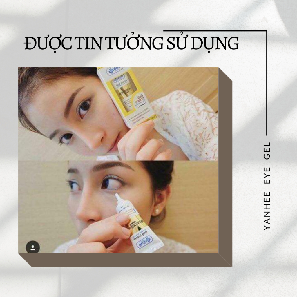 Gel xóa thâm quầng mắt Yanhee Eye Gel giúp mờ nếp nhăn xóa vết thâm và bọng mắt kem dưỡng mắt giảm quầng thâm nhăn mắt