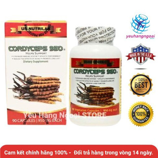Đông trùng hạ thảo Cordyceps 950mg của Mỹ hộp 90 viên.