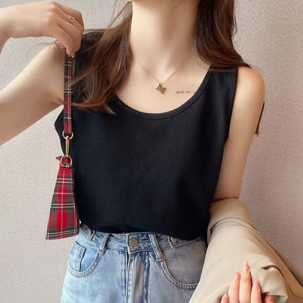 LAS006 Áo ba lỗ, hai dây, áo tank top sát nách kiểu mắt dứa, dáng rộng