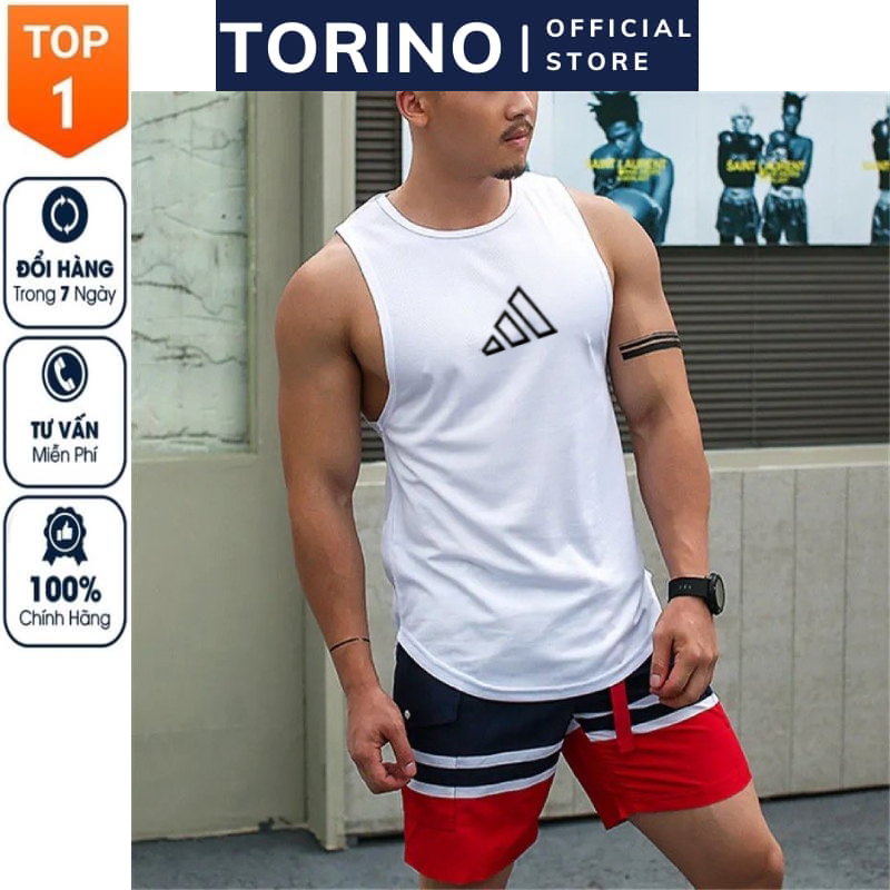 Áo ba lỗ gym nam 𝐀-𝐃𝐈𝐃𝐀𝐒 chất vải Cotton Thái co giãn 4 chiều, lỗ nhỏ thoáng khí, thấm hút mồ hôi tốt
