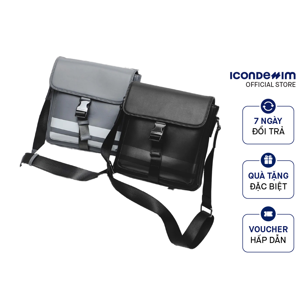 Túi Đeo Chéo Da ICONDENIM 2 Sọc TUID0015