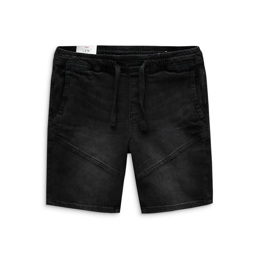 Quần Short Jeans Nam ICONDENIM Lưng Thun Phối Rập QSID0069