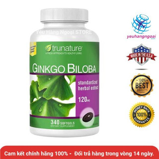 Ginkgo Biloba 120mg 340 viên Trunature của Mỹ.