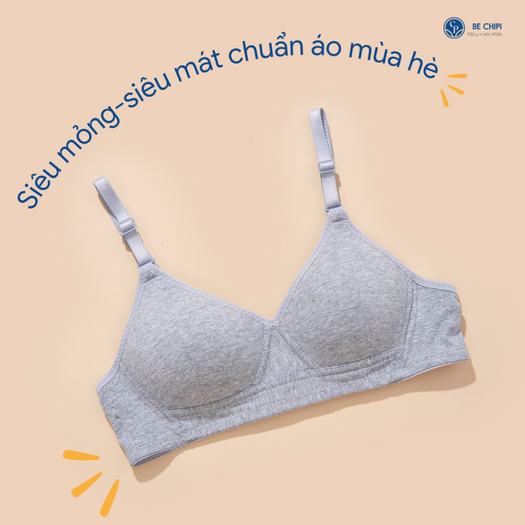 Áo Cotton Nữ Không Gọng Đệm Mỏng Mềm Mại Thấm Hút by Bechipi Al7895