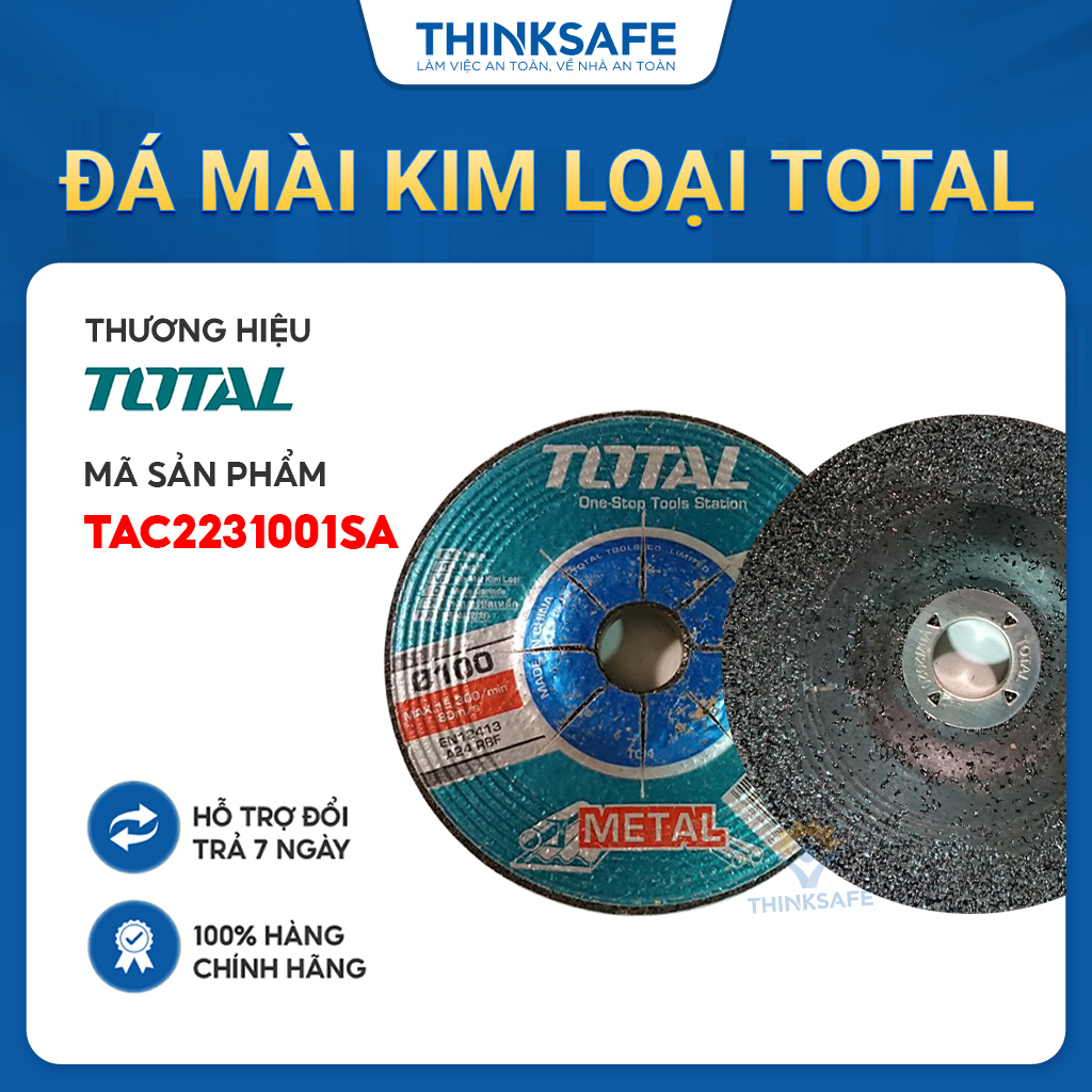Đĩa mài kim loại Total TAC2231251SA 125mm và TAC2232301SA 230mm đĩa cắt kim loại Total chính hãng - Thinksafe