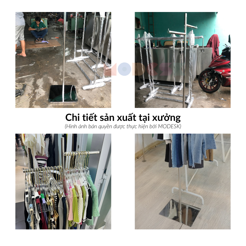 cây treo quần áo T Inox 304 Modesk SS clothes stand