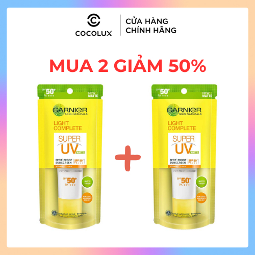 Kem Chống Nắng Garnier Light Complete Super UV Matte Kiềm Dầu & Sáng Da 15ml