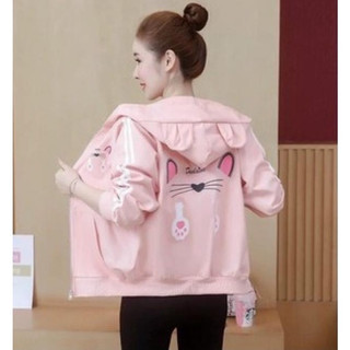 ÁO KHOÁC DÙ 2 LỚP NỮ - TÚI HỘP THIẾT KẾ TIỆN LỢI,NẸP ÁO IN CHỮ HÀN ĐỘC ĐÁO VÀ SANG TRỌNG
