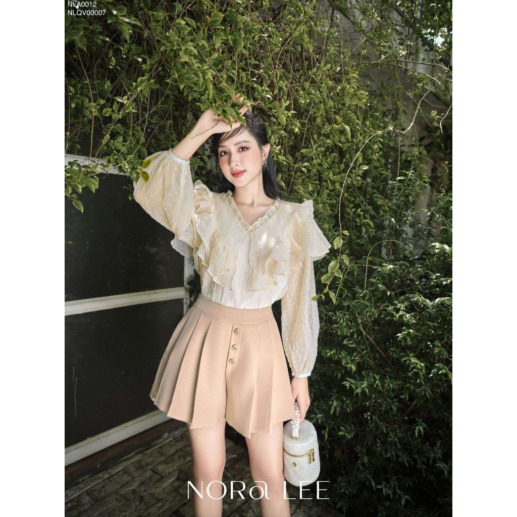 NORALEE - Quần váy xếp ly phối 3 nút Hannie Skort - NLQV00007