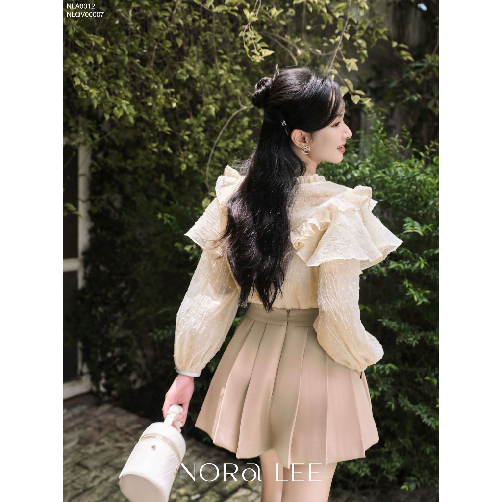 NORALEE - Quần váy xếp ly phối 3 nút Hannie Skort - NLQV00007
