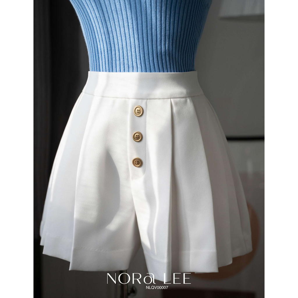 NORALEE - Quần váy xếp ly phối 3 nút Hannie Skort - NLQV00007
