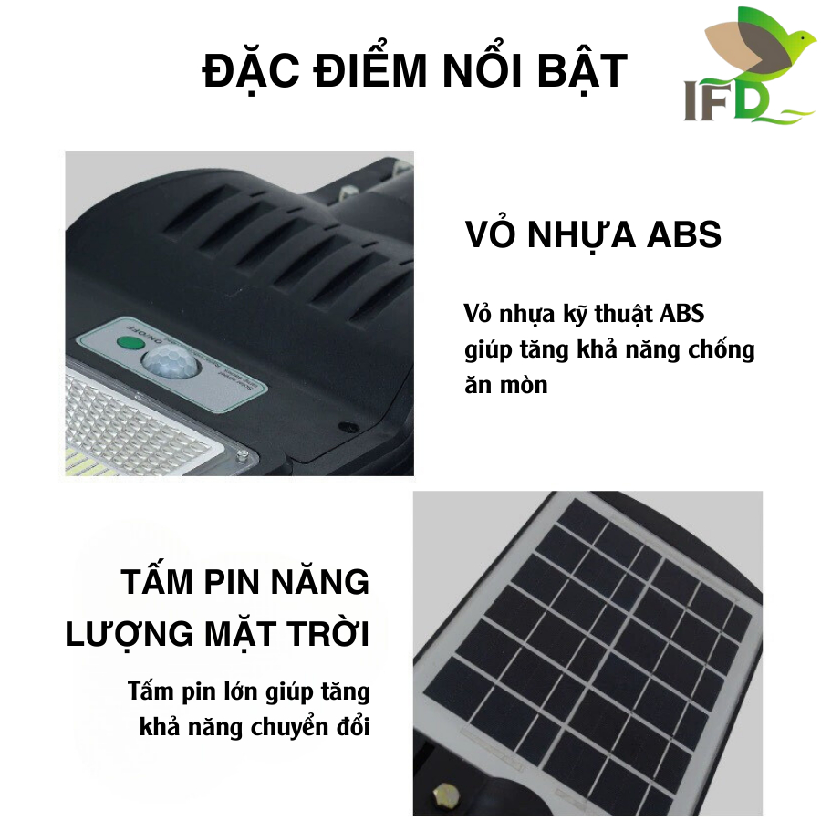 Đèn Đường Liền Thể Năng Lượng Mặt Trời 200W AIFANDA | CHÍNH HÃNG BẢO HÀNH 2 NĂM