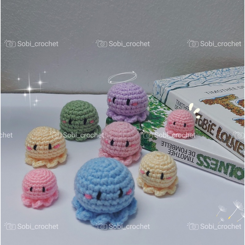 Móc khoá bạch tuộc len mini 🐙
