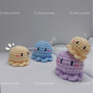 Móc khoá bạch tuộc len mini 🐙