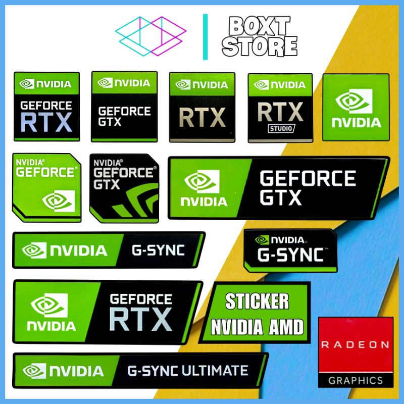 Hình Dán Sticker NVIDIA GEFORCE GTX RTX Trang Trí PC-Laptop-Gaming Gear
