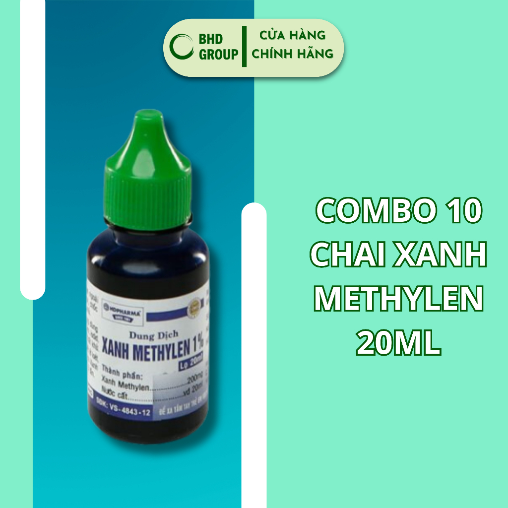 COMBO 10 CHAI XANH METHYLEN 20ML - HD PHARMA