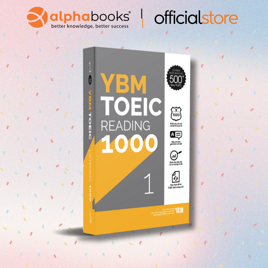 Sách > Combo YBM TOEIC 1000 (Trọn Bộ 4 Cuốn) - Chinh Phục Lộ Trình Toeic 500+ Đến 700+ (Alpha Books)