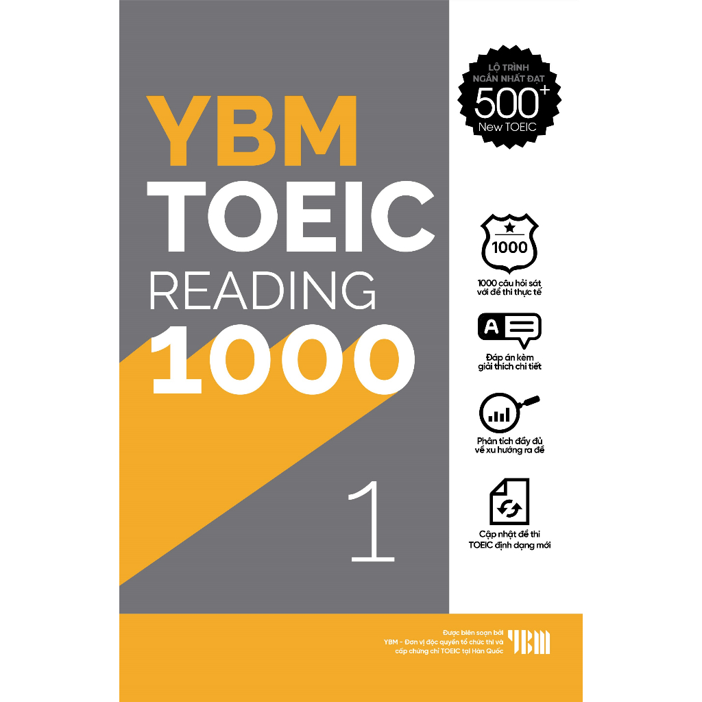 Sách > Combo YBM TOEIC 1000 (Trọn Bộ 4 Cuốn) - Chinh Phục Lộ Trình Toeic 500+ Đến 700+ (Alpha Books)