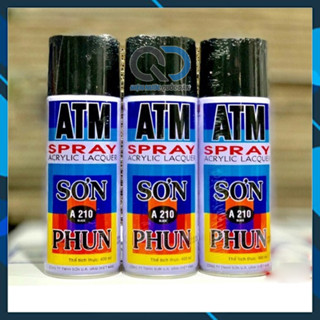  Sơn xịt ATM đen bóng - đen mờ trang trí cho các bề mặt bằng gỗ và kim loại 