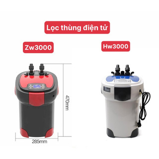 Lọc thùng điện tử sunsun hw3000/ zw3000 có tích hợp đèn uv diệt khuẩn