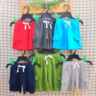 Quần short thun da cá túi hộp H&M bé trai