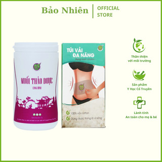 Combo Giảm Eo Sau Sinh: 1 Muối Chườm Bụng + 1 Túi Đựng Muối